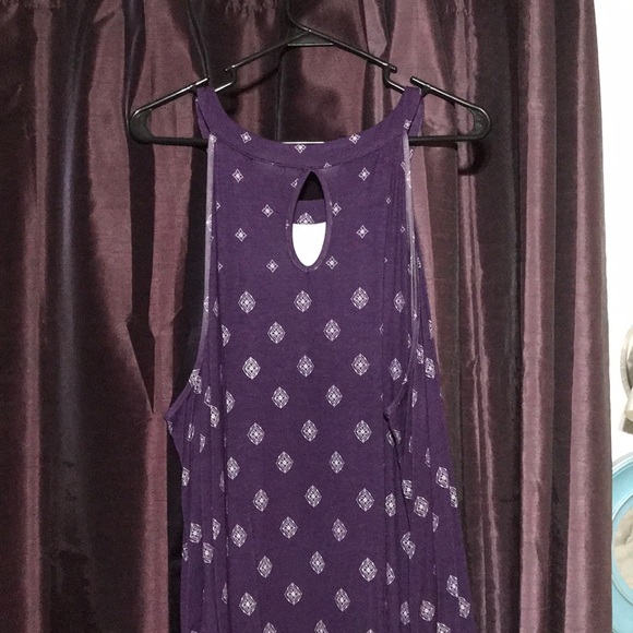 Deep purple/High neck tunic top - Picture 5 of 5